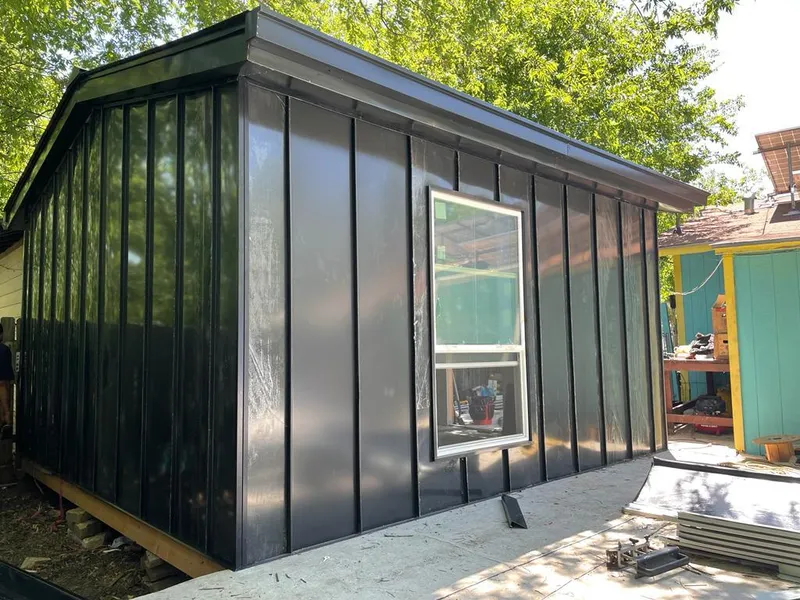 Black standing seam metal wall panels for Roof Inspection in Taft